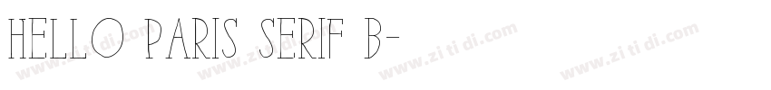 Hello Paris Serif B字体转换